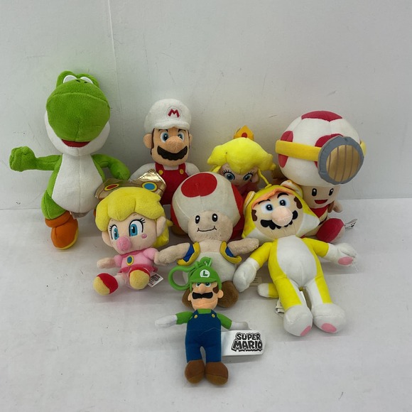 Nintendo | Toys | Nintendo Super Mario Bros Plush Toy Lot Green Red Yellow Stuffed Animal Toad ...